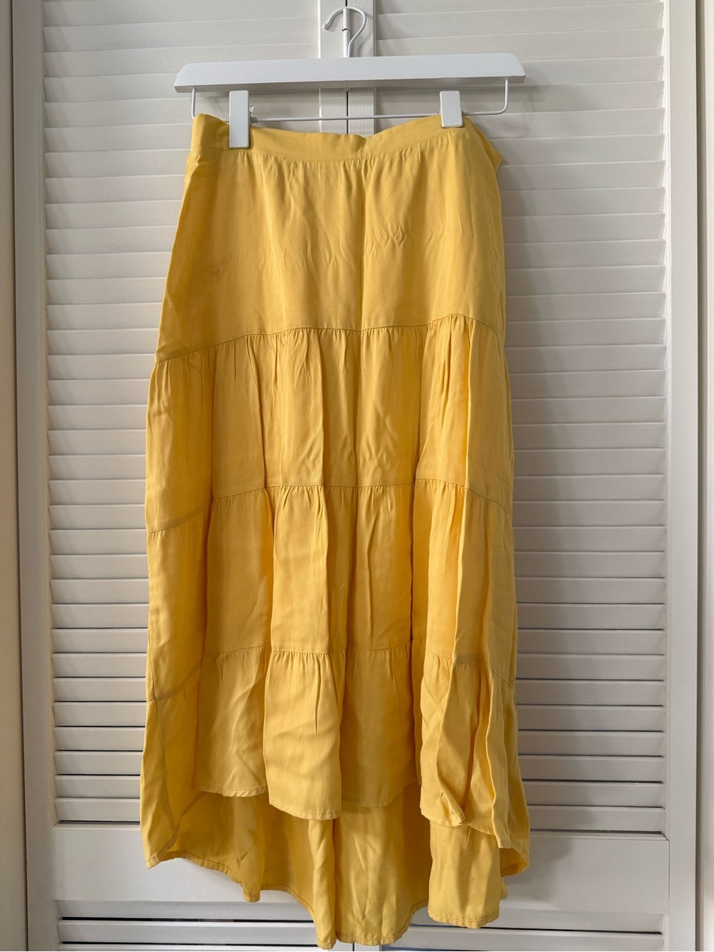 Yellow Tiered Maxi Skirt - Lightweight Women's Summer Skirt